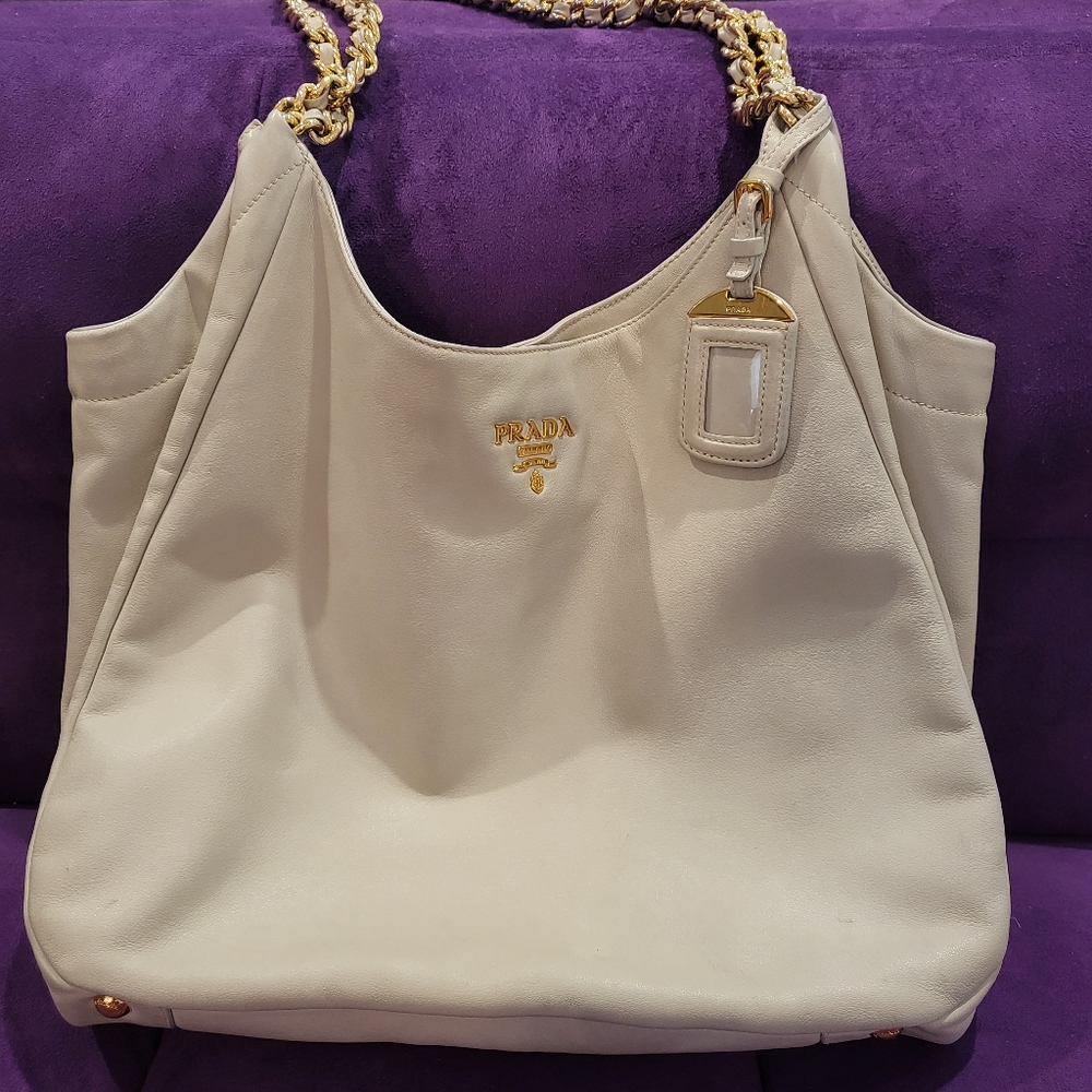 Prad soft calf leather tote